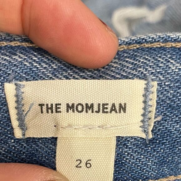 Madewell The Mom Jean High Rise Straight Leg 90s Distressed Light Wash - Picture 5 of 7